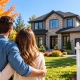 Abordabilité du logement au Québec et jeune couple devant une maison