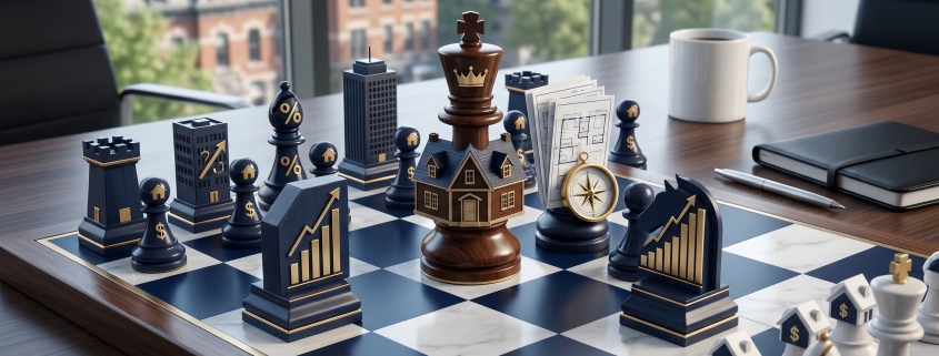 Courtier immobilier expliquant la stratégie de prix et la valeur marchande à un vendeur avant la signature du mandat — Ecclesiaste, Équipe Jean-François Morin