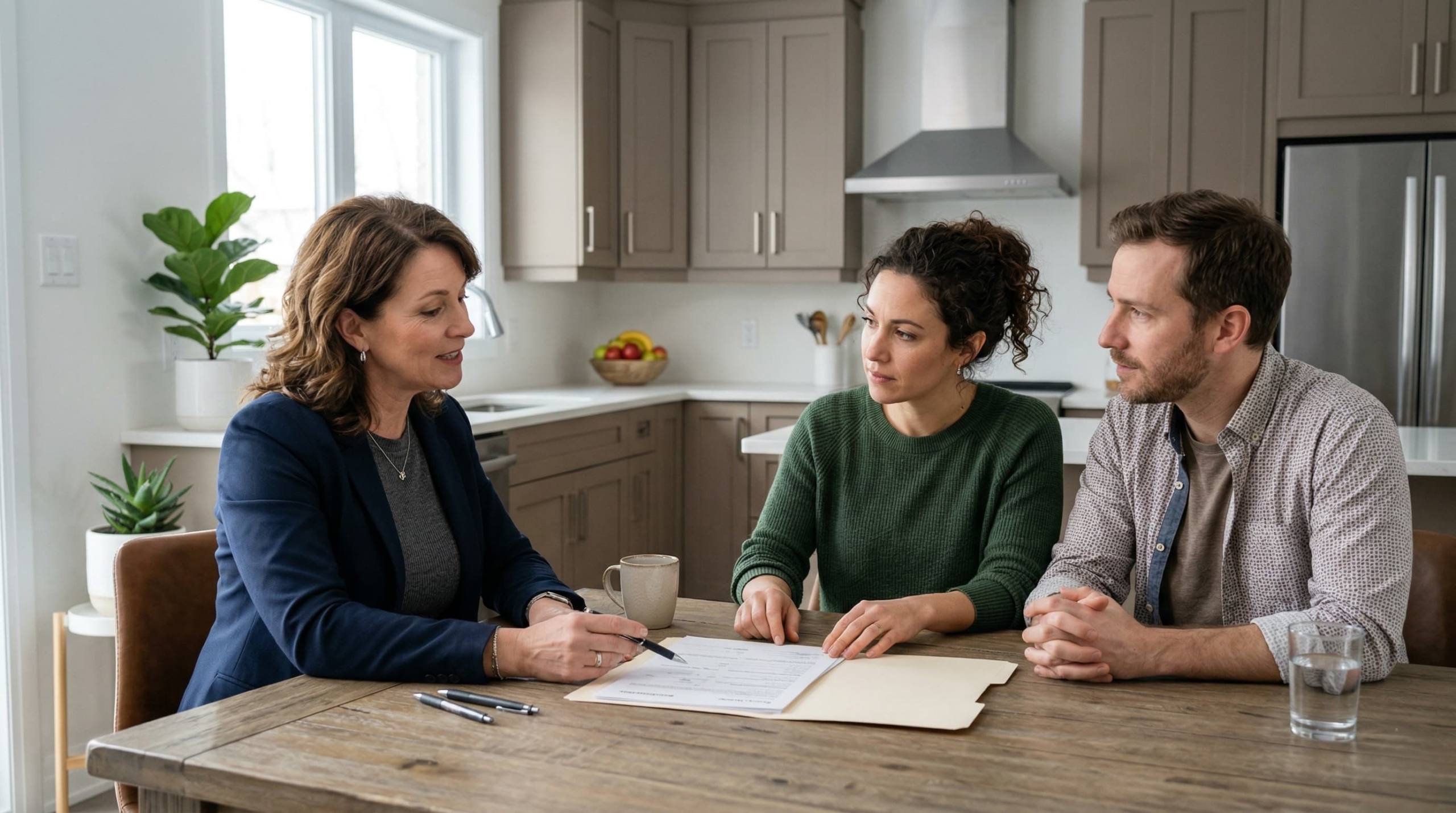 Courtier immobilier accompagnant un vendeur dans la déclaration de moisissure à Québec