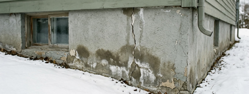 Fissure dans une fondation de maison à Québec — vice caché typique