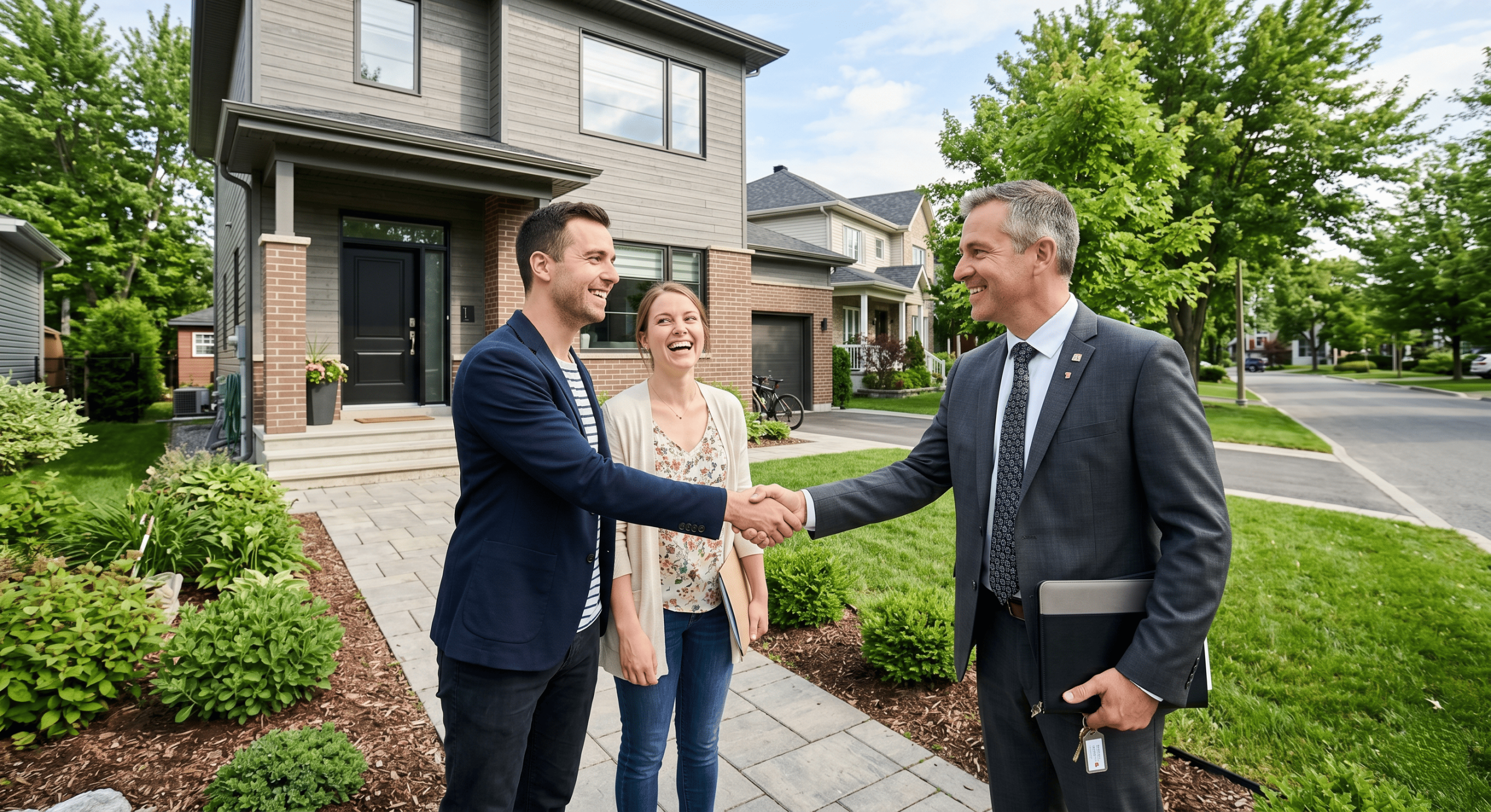 courtier immobilier Québec poignée de main signature contrat de courtage région de Québec 2026