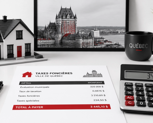 taxe de bienvenue à Québec en 2026 pour l'achat d'une maison, planification du budget immobilier
