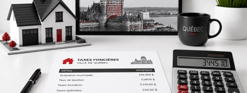 taxe de bienvenue à Québec en 2026 pour l'achat d'une maison, planification du budget immobilier