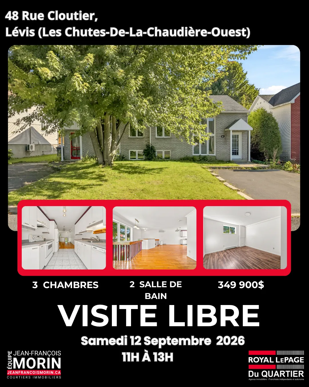 Visite libre au 48, rue Cloutier à Lévis, secteur Chutes-de-la-Chaudière-Ouest, Équipe Jean-François Morin