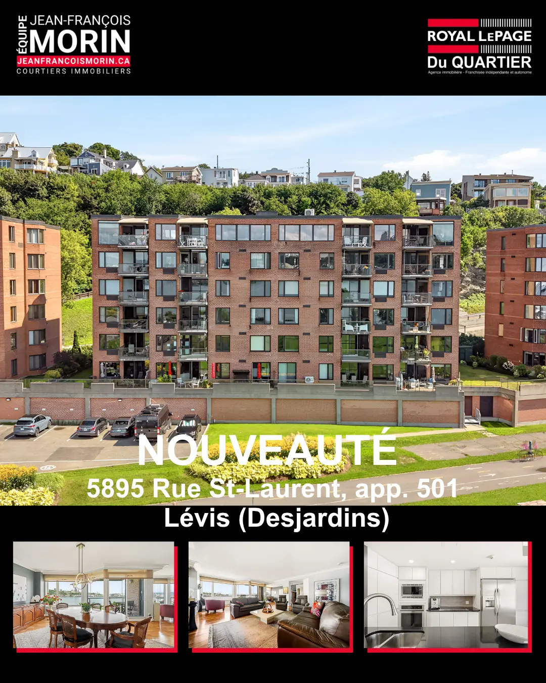 Nouvelle inscription d'un condo au 5895, rue Saint-Laurent à Lévis, Équipe Jean-François Morin