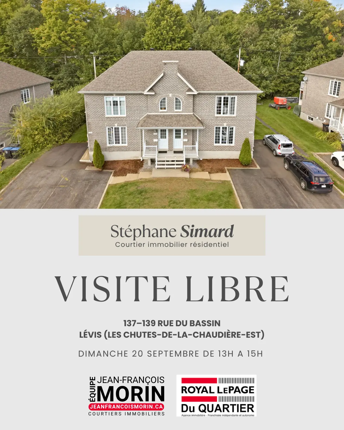 Visite libre au 137-139, rue du Bassin à Lévis avec Stéphane Simard, Équipe Jean-François Morin