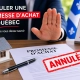 Illustration de l’annulation d’une promesse d’achat immobilier au Québec en 2026