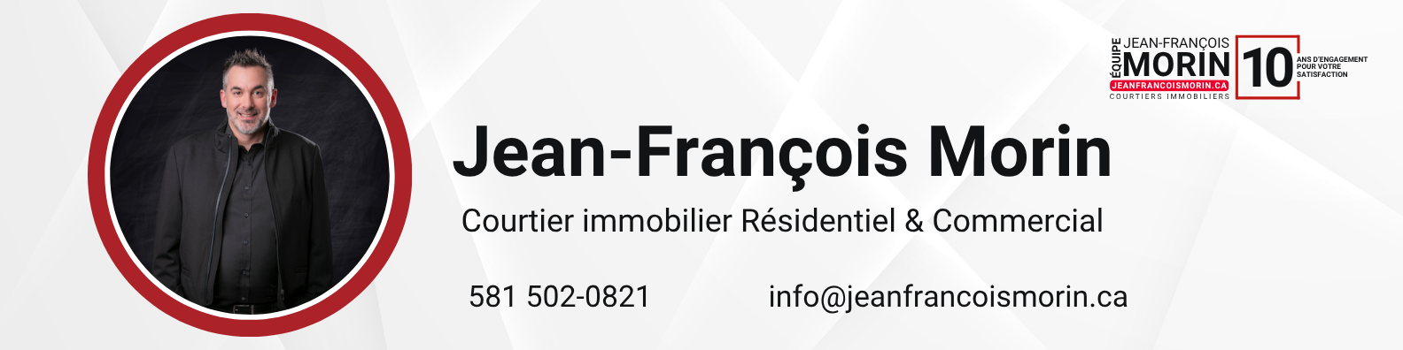 Bannière de signature de Jean-François Morin (Jeff) | Équipe Jean-François Morin