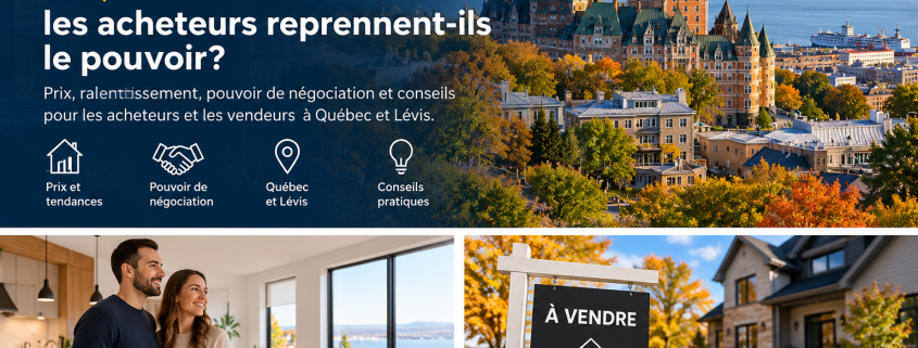 Infographie du marché immobilier à Québec en 2026 : acheteurs, vendeurs et pouvoir de négociation