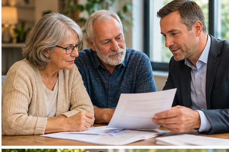 Rencontre entre les héritiers pour discuter d'une vente successorale