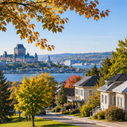 Quartier de Lévis au Québec pour illustrer la valeur immobilière selon l'emplacement