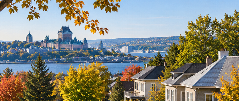Quartier de Lévis au Québec pour illustrer la valeur immobilière selon l'emplacement