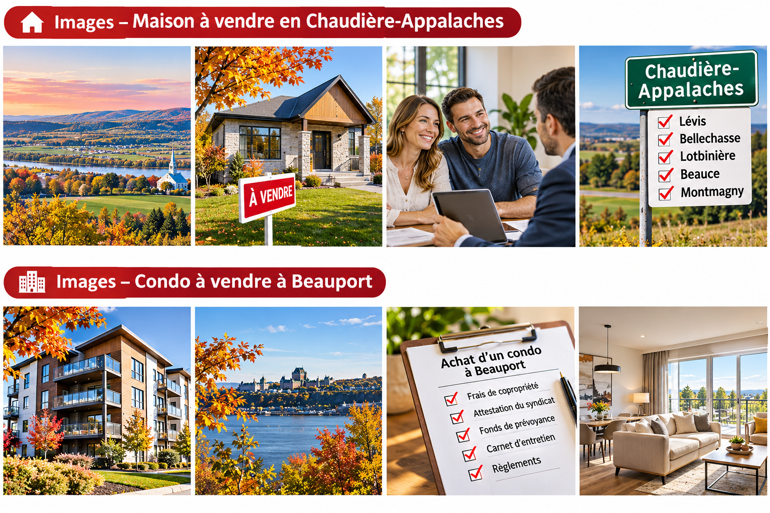 Paysage de Chaudière-Appalaches, fleuve et quartiers résidentiels